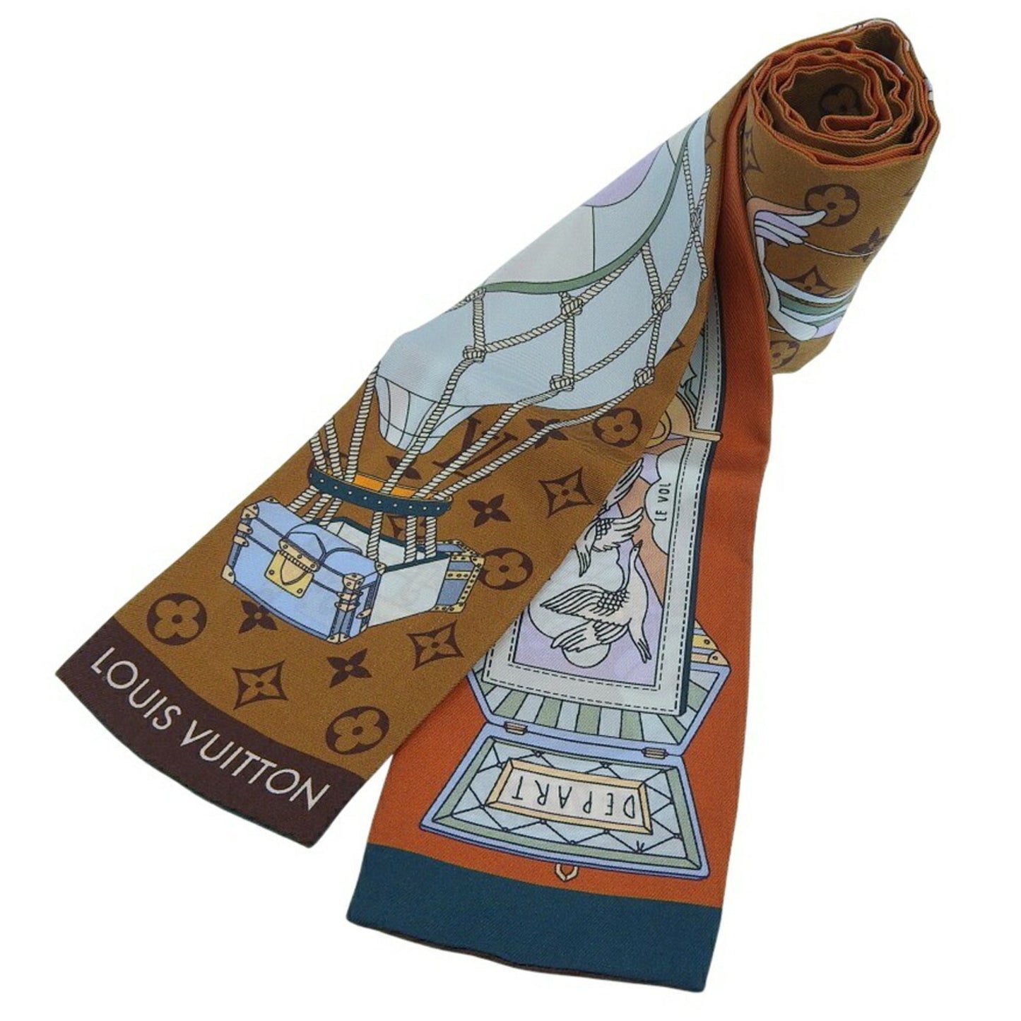 Louis Vuitton Lv Journey Twilly Bandeau M93332 Monogram Print Scarf/Muffler