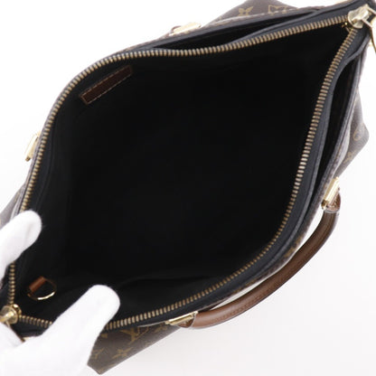 Louis Vuitton Pallas Handbag Shoulder Bag M41064 Monogram Canvas Noir Made In Usa 2015 Brown Sd0155