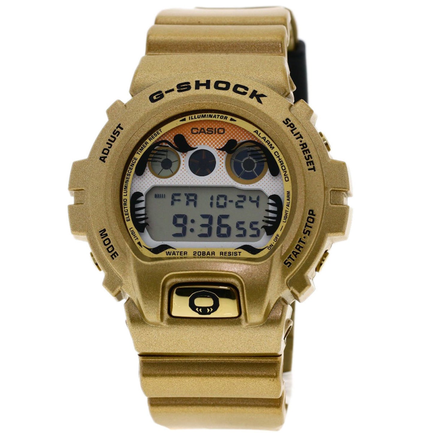Casio Dw-6900Gda G-Shock Daruma Motif Gold Resin Watch