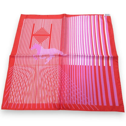 Hermes H Au Galop Carr 45 100% Silk Scarf/Muffler Red