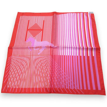 Hermes H Au Galop Carr 45 100% Silk Scarf/Muffler Red