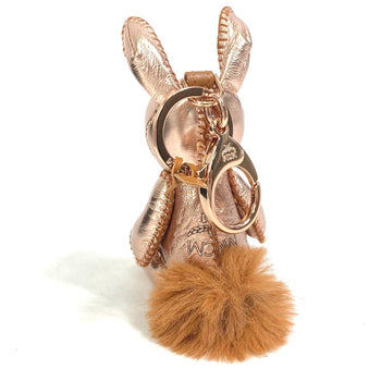 Mcm Vesetos Bag Bag Charm Key Holder Metallic Pink