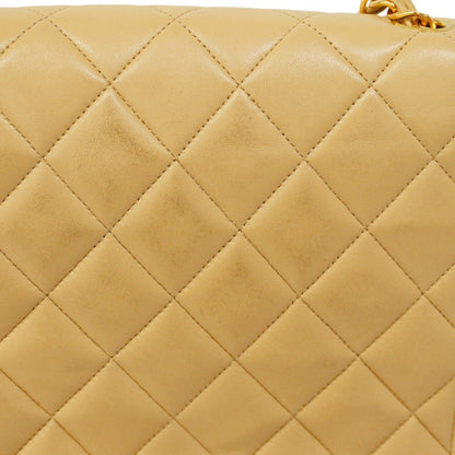Chanel Diana Matelasse Chain Shoulder Bag In Beige Lambskin