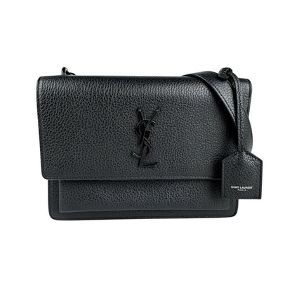 Saint Laurent Shoulder Bag In Black Leather For Women