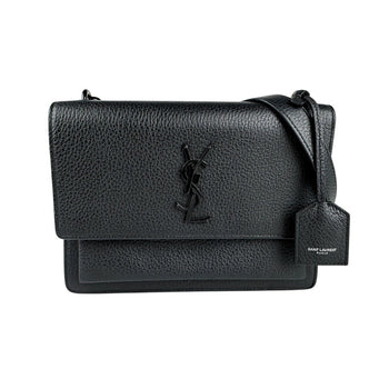 Saint Laurent Shoulder Bag In Black Leather For Women