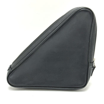 Balenciaga 476976 Triangle Clutch Bag/Pouch In Leather
