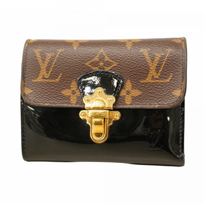 Louis Vuitton Monogram Portefeuille Cherry Wood Compact Wallet M61912 Brown Noir