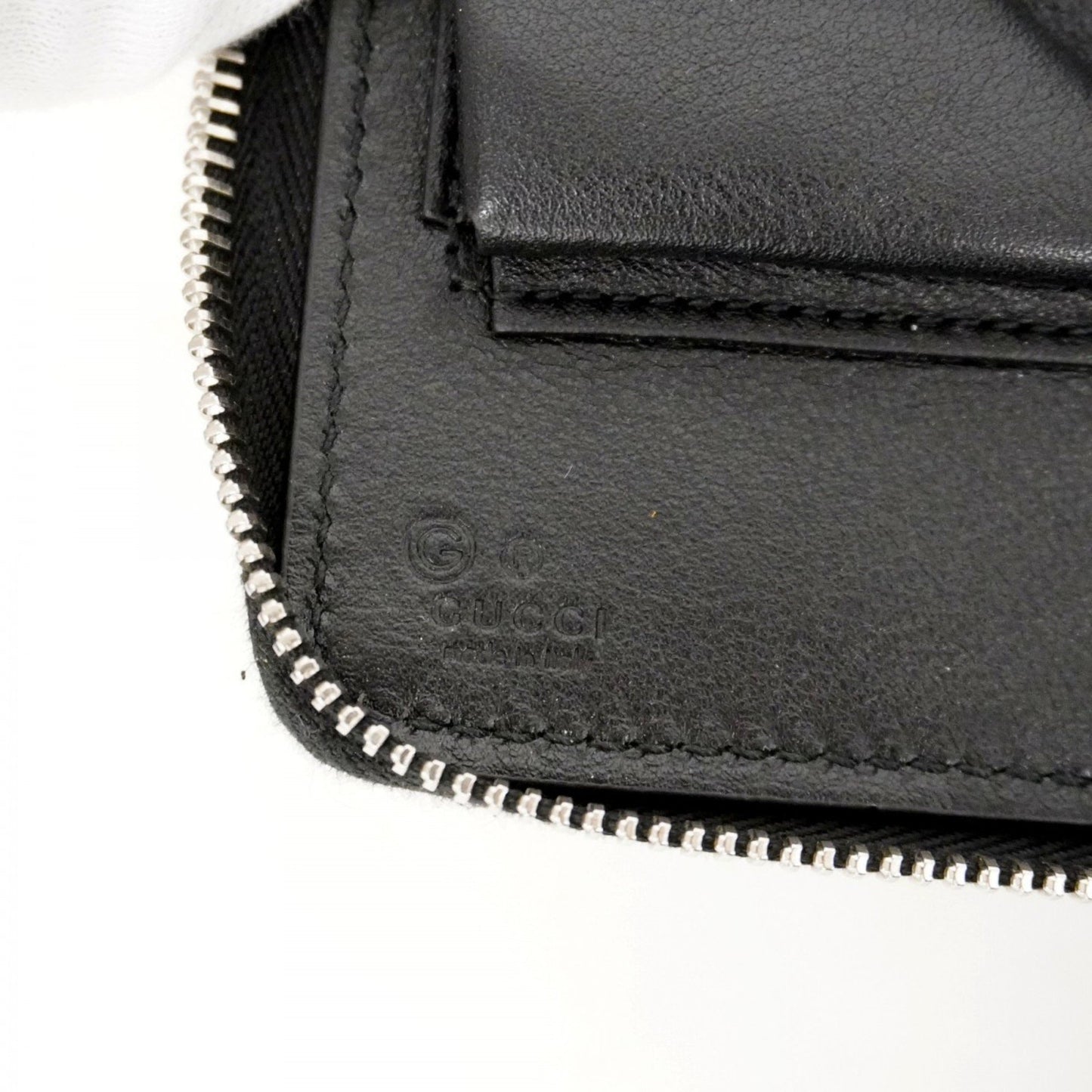 Gucci Micro Guccissima Long Wallet 449246 Leather Black