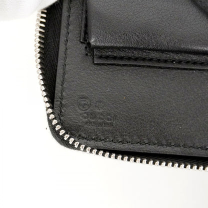 Gucci Micro Guccissima Long Wallet 449246 Leather Black