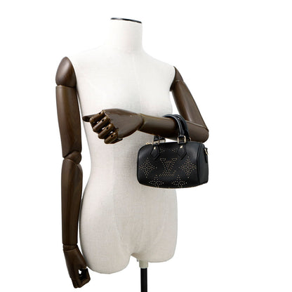 Louis Vuitton Monogram Empreinte Nano Speedy Handbag M46745 2-Way Shoulder Bag Black