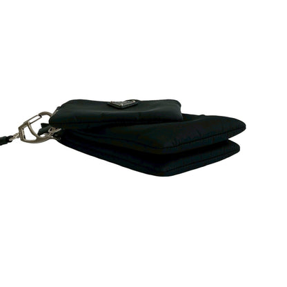 Prada Re-Nylon Triangle Logo Hardware Nylon Pouch Shoulder Bag Smartphone Case Black 20924