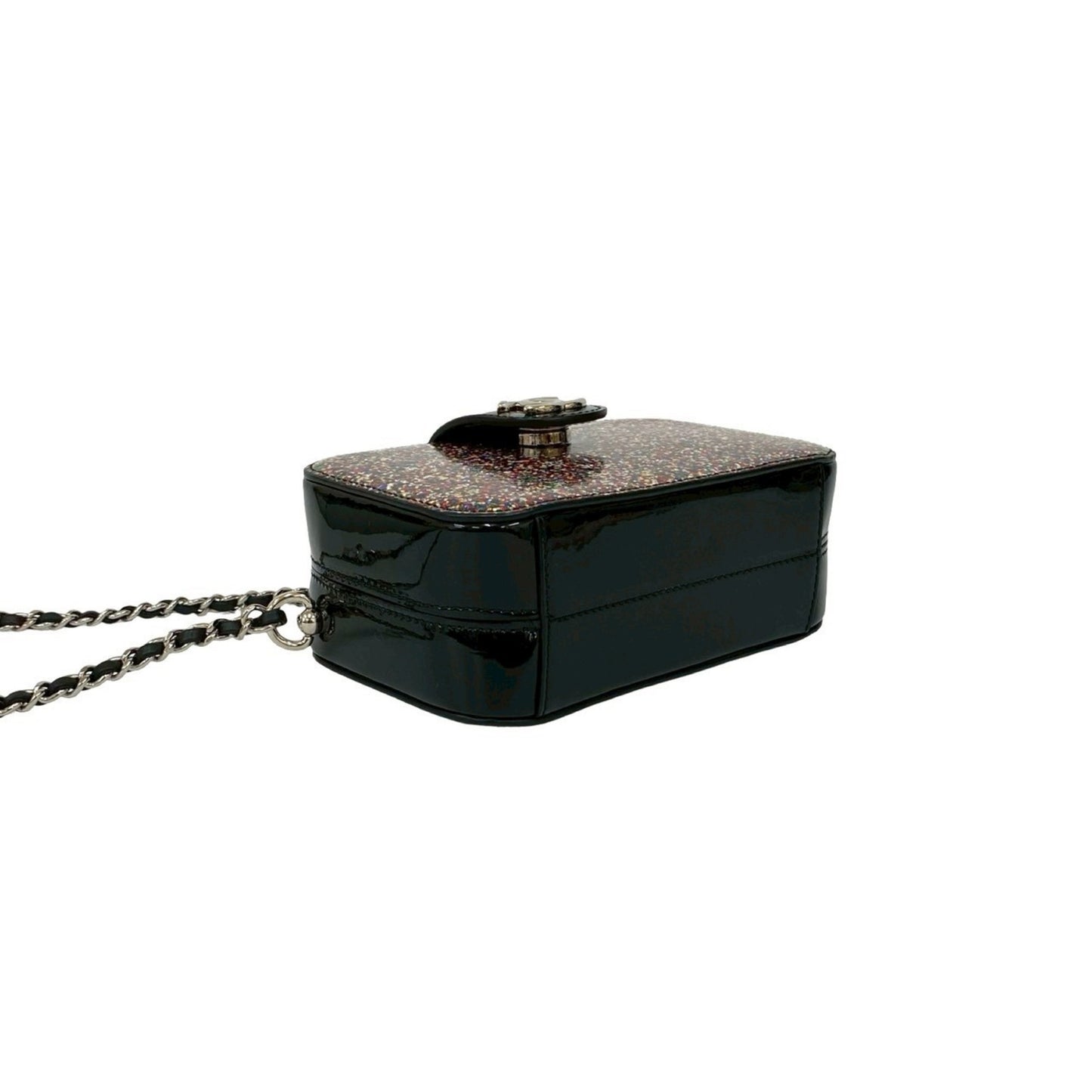 Unused Chanel Coco Patent Leather Enamel Lam Chain Mini Shoulder Bag