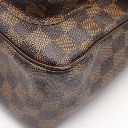Louis Vuitton Mervil Damier Ebene Shoulder Bag Coated Canvas Leather