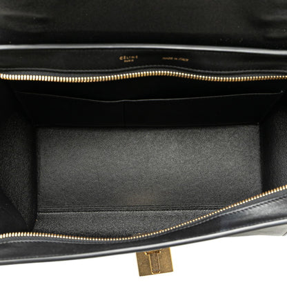 Celine Trapeze Tricolor Handbag Shoulder Bag 2Way Yellow Black Blue Leather
