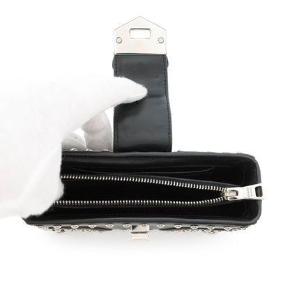 Prada Studded Leather Pouch Bag 1N1843 Prada Black