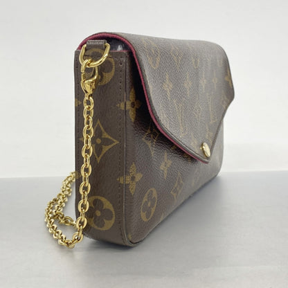 Louis Vuitton Monogram Pochette Felicie Shoulder Wallet M81896 Brown