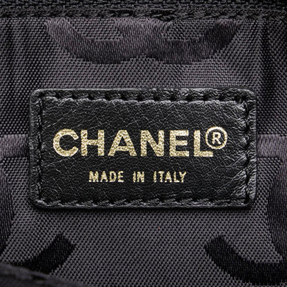 Chanel Wild Stitch Coco Mark Tote Bag In Black Lambskin
