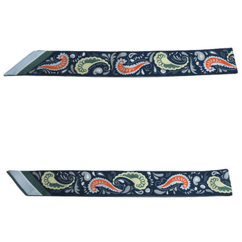 Hermes Guepards Bandana Cheetah Scarf Muffler Blue Marine Clair / Ciel Green H064179S 04
