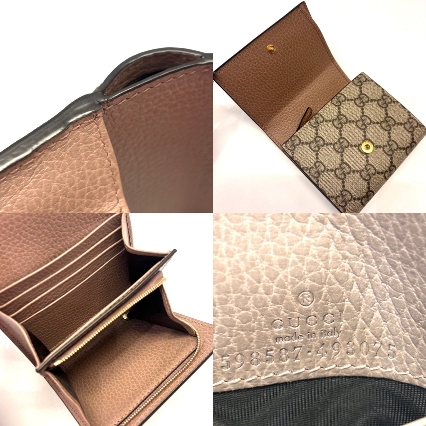 Leather - Gucci Wallet (Bi-Fold) Gg Supreme