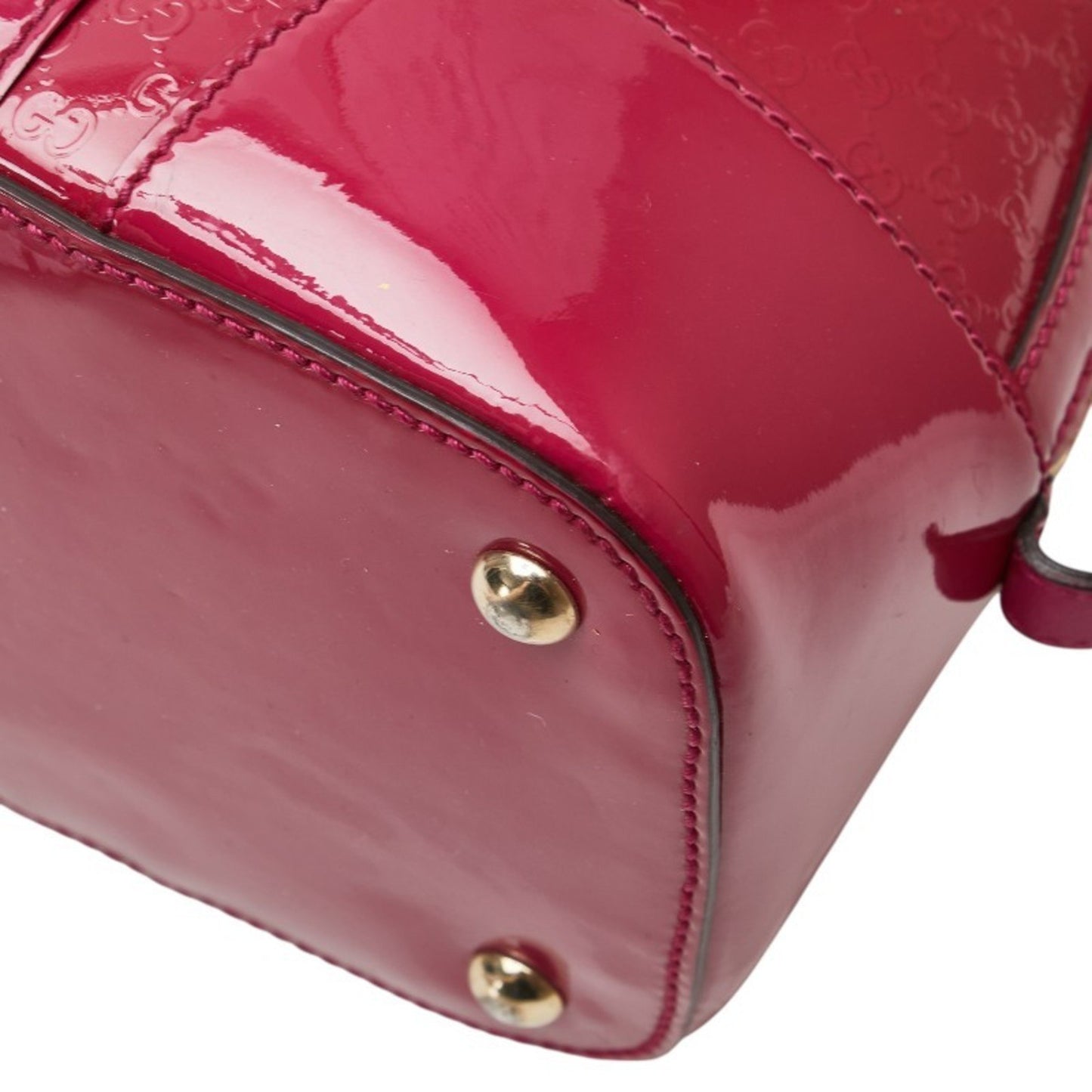 Gucci Micro Gg Handbag/Shoulder Bag 2Way 309617 Pink Patent Leather