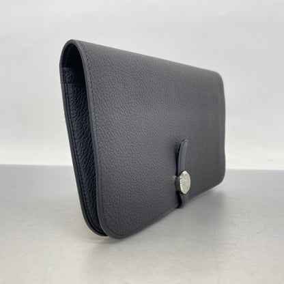 Hermes Herms Dogon Gm Long Wallet In Taurillon Clemence Leather
