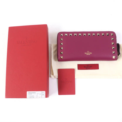 Valentino Garavani Nw0P0645 Rockstud Zip-Around Leather Long Wallet