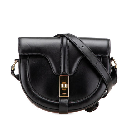 Celine Small Besas 16 Seize Shoulder Bag In Black Leather