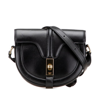 Celine Small Besas 16 Seize Shoulder Bag In Black Leather