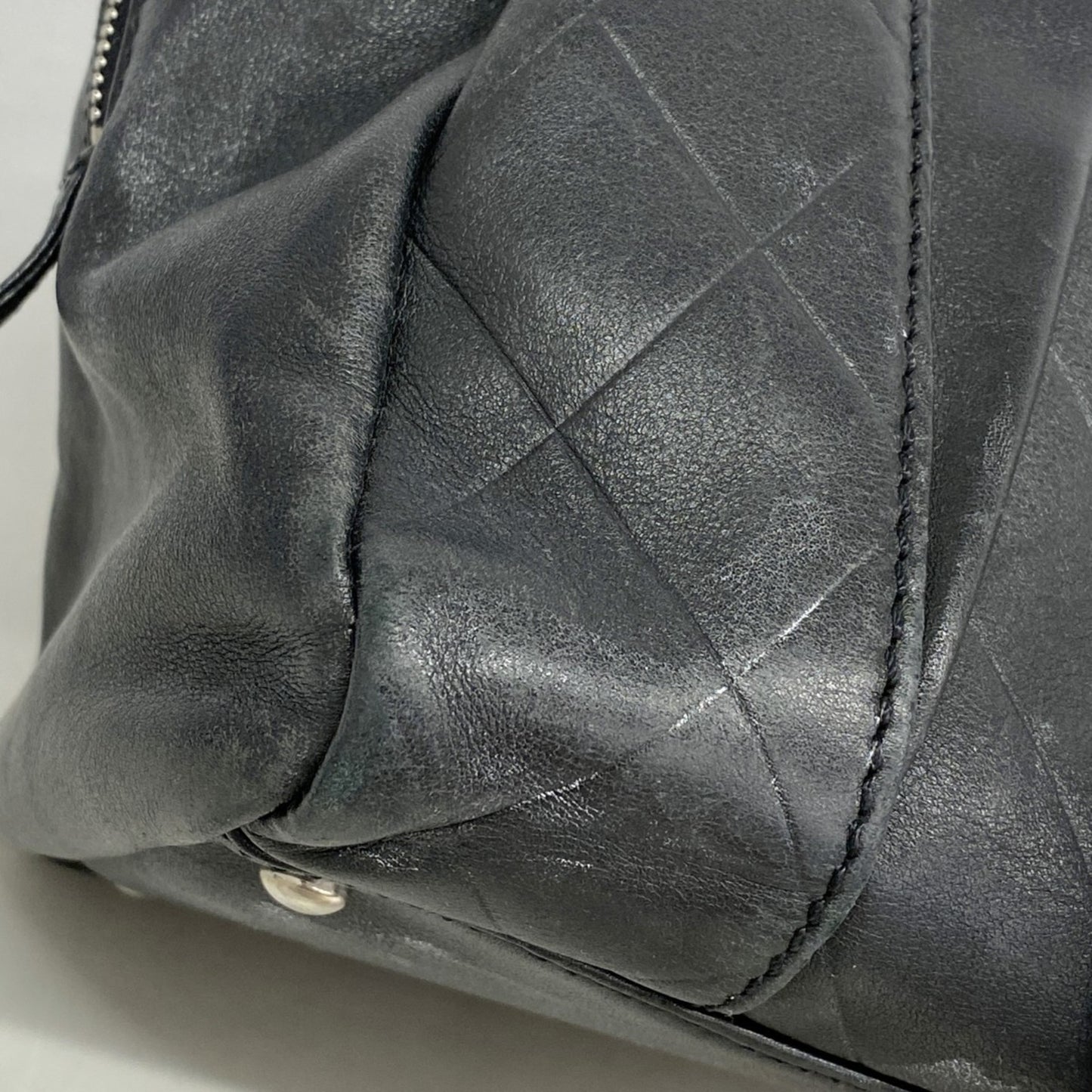 Chanel Handbag V-Stitch Leather Black
