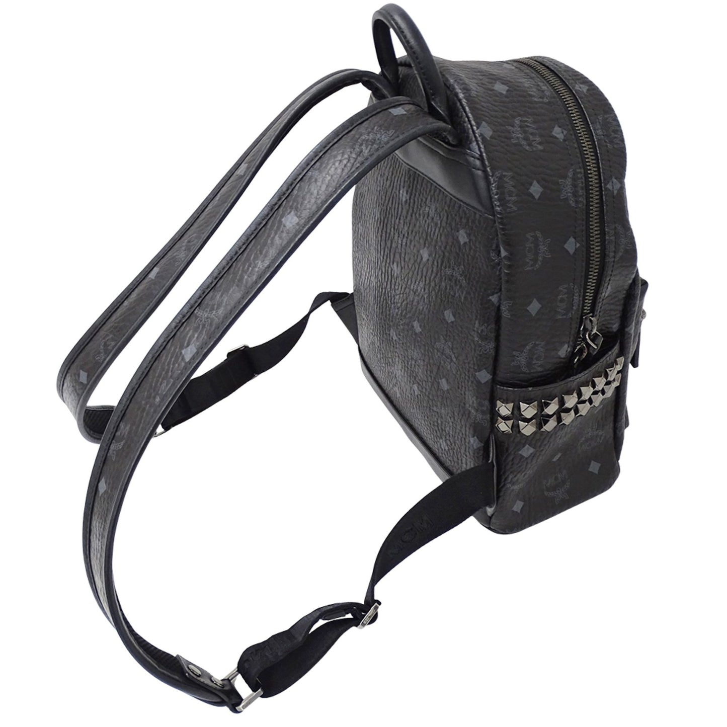 Mcm Women'S Visetos Side Stud Backpack In Coated Canvas