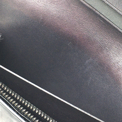 Berlutti Calligraphy Long Wallet Leather Accessory Long Wallet Folded Wallet Purple Dark Purple