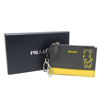 Prada Saffiano Dog Illustration Print With Key Ring 2Tt080 Men