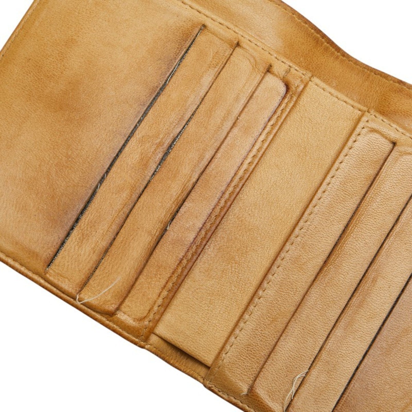 Chanel Coco Mark Double Hook Bifold Wallet Beige Caviar Leather