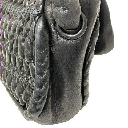 Chanel Bubble Quilt Black Bag Handbag Shoulder