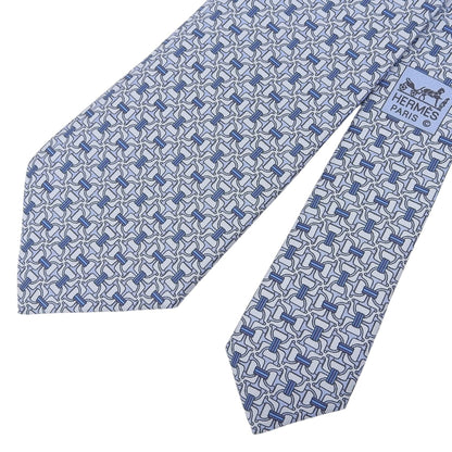 Hermes 5560 Ma Cravate 100% Silk Chaine D'Ancre All-Over Print Tie