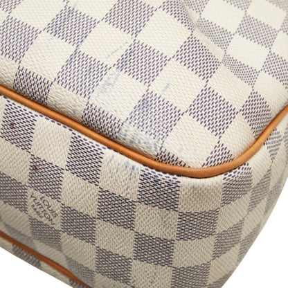 Louis Vuitton Damier Azur Syracuse Pm Crossbody Shoulder Bag N41113 White Leather