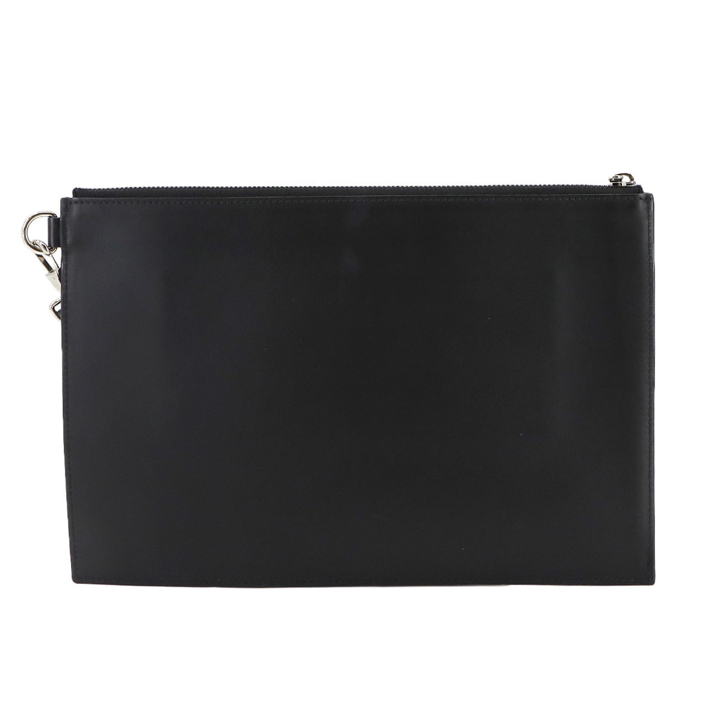 Burberry Print Clutch Bag In Black Leather