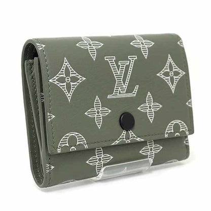 Louis Vuitton Victor Wallet Tri-Fold Monogram Shadow M13216 Olive Green