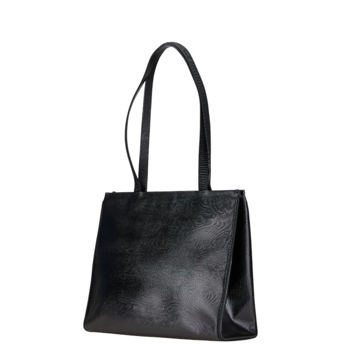 Salvatore Ferragamo Vara Ribbon Embossed Tote Bag/One-Shoulder Bag Au-21 25 30 Black Leather