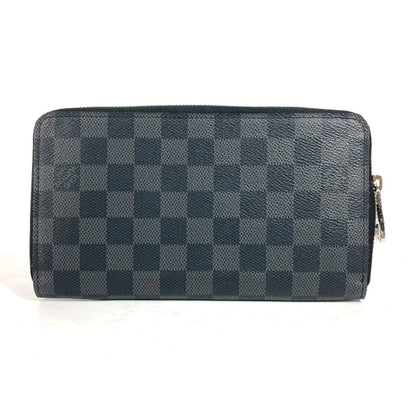 Louis Vuitton N63077 Damier Graphite Zippy Organizer Long Wallet Round Zipper Canvas