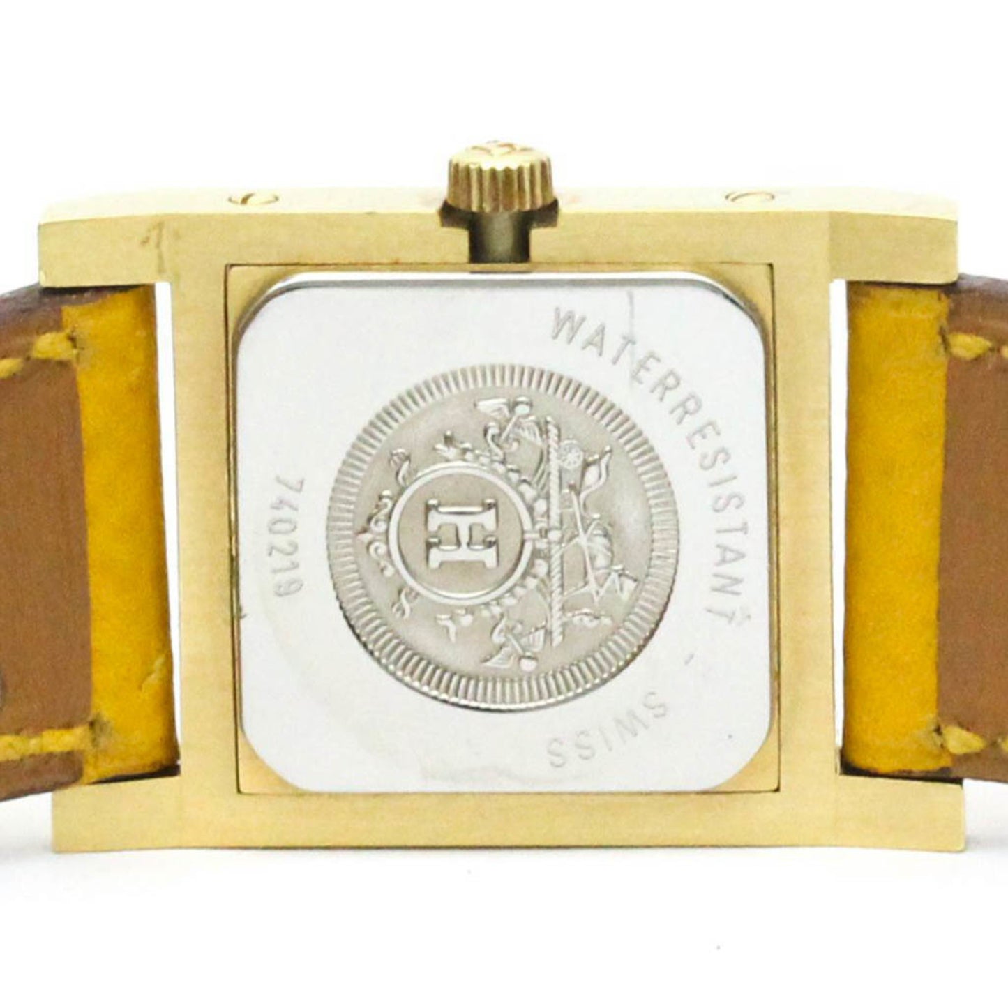 Hermes Medor Gold Plated Leather Quartz