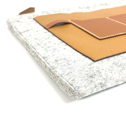 Hermes Toudou 37 Pouch/Clutch Bag In Felt And Leather