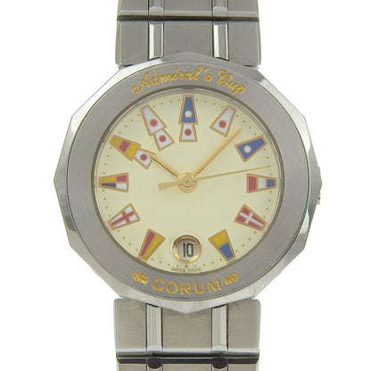 Corum Admiral'S Cup Watch 39.610.20 V-50 Stainless Steel Quartz Analog Display White Dial