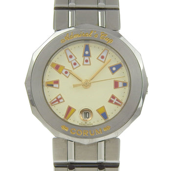 Corum Admiral'S Cup Watch 39.610.20 V-50 Stainless Steel Quartz Analog Display White Dial