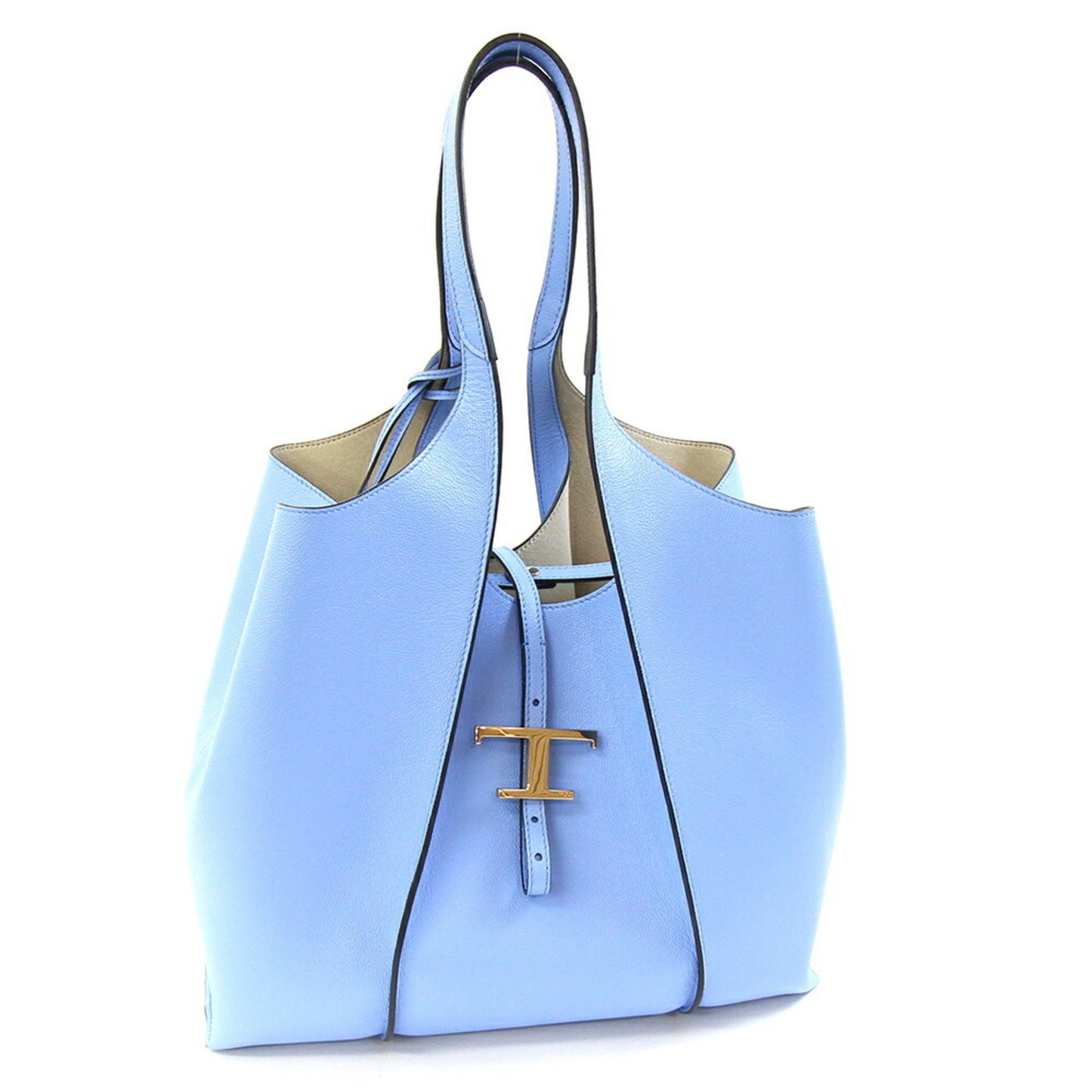 Tod'S T-Timeless Medium Tote Bag (Xbwtsba0300) In Light Blue Leather.