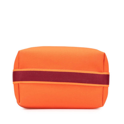 Hermes Herms Bride A Black Gm Handbag In Orange Canvas