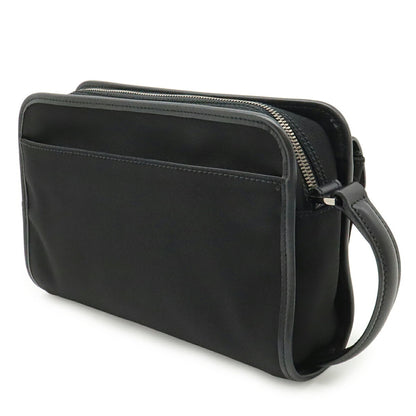 Gucci Gucci Second Bag Clutch Handbag Nylon Canvas Leather Black 108844