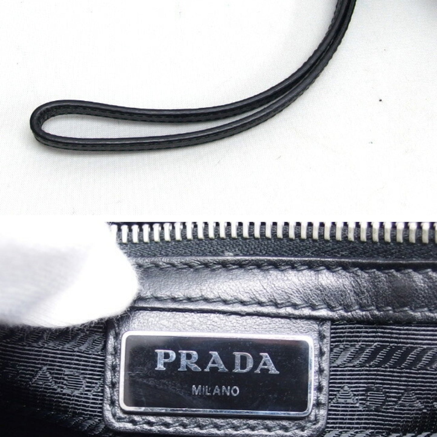 Leather Prada Clutch Bag