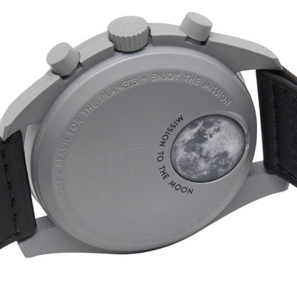 Omega X Swatch Moonswatch Mission To The Moon Watch So33M100 Quartz Movement Black Dial Ceramic