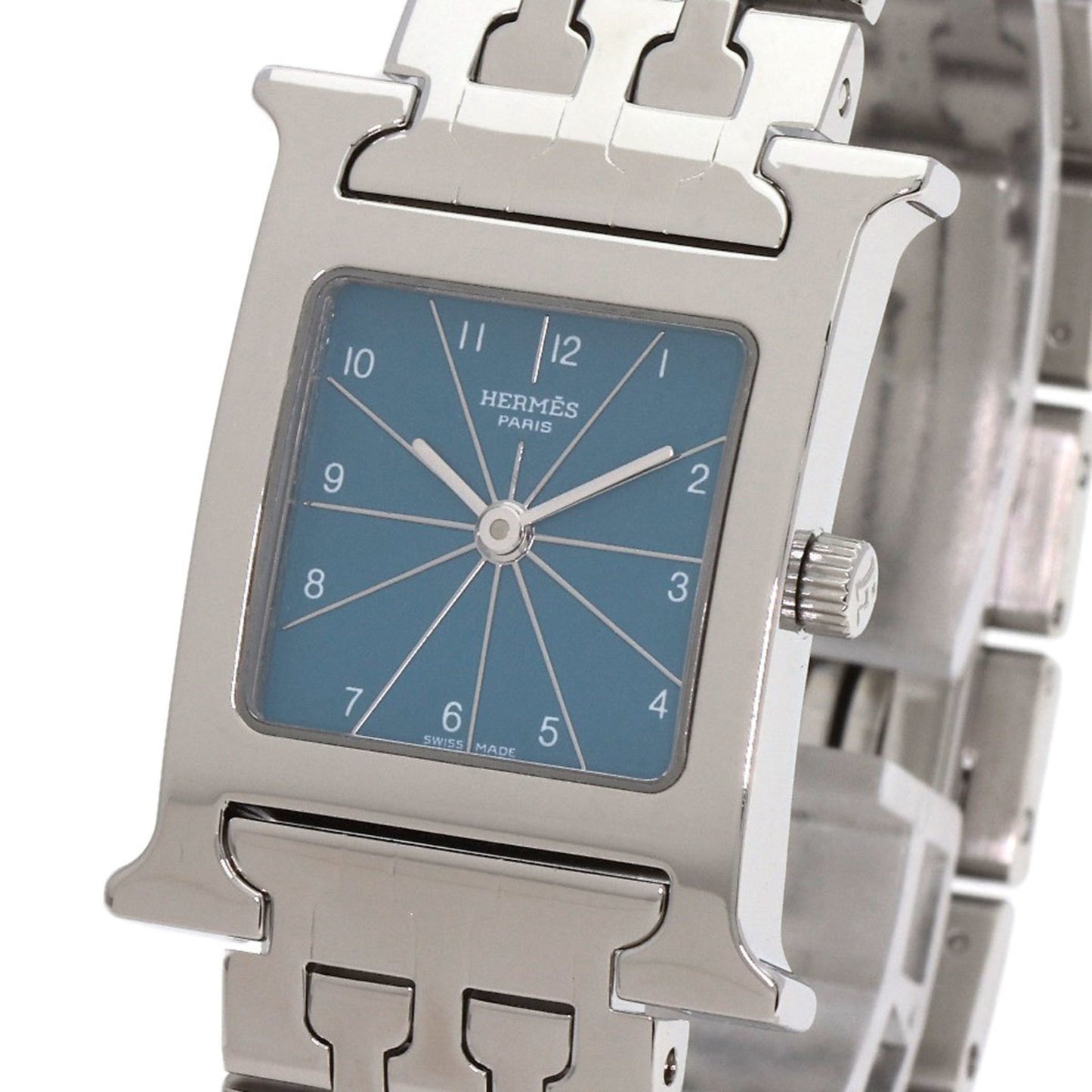 Herms Hh1.210 H Watch Blue Jean Stainless Steel/Ss